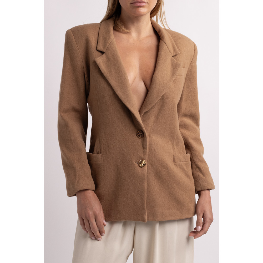 Vintage Oleg Cassini Tan Wool Blazer
